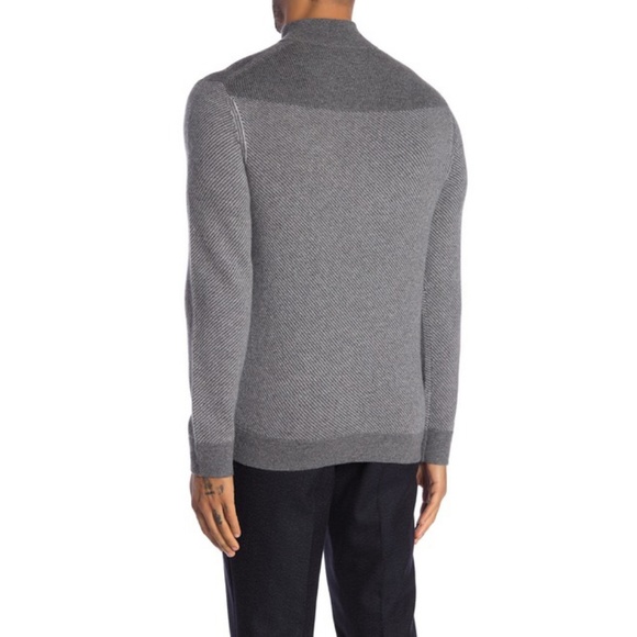 Theory XL Cashmere Sweater NWT Donner MK Grey Zip - Picture 2 of 2
